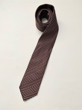 Missoni Pink and Black Chevron Knit Tie